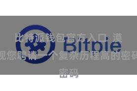 比特派钱包官方入口  漠视您聘请一个复杂历程高的密码
